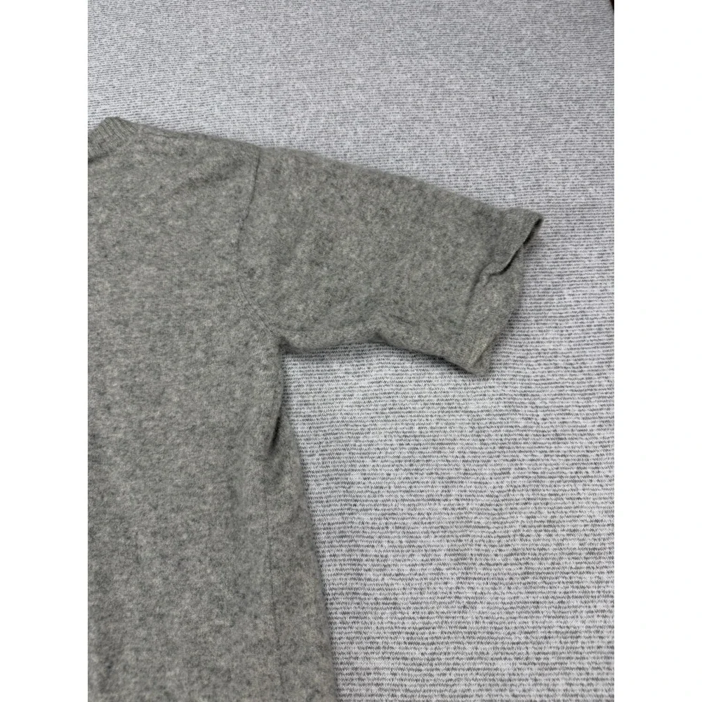 Ann Taylor Loft Womens Gray 100% Cashmere Short Sleeve Open Front Cardigan Large